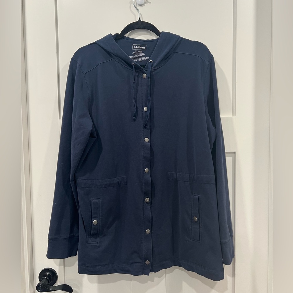 L.L. Bean Navy Blue Hoodie Sweatshirt